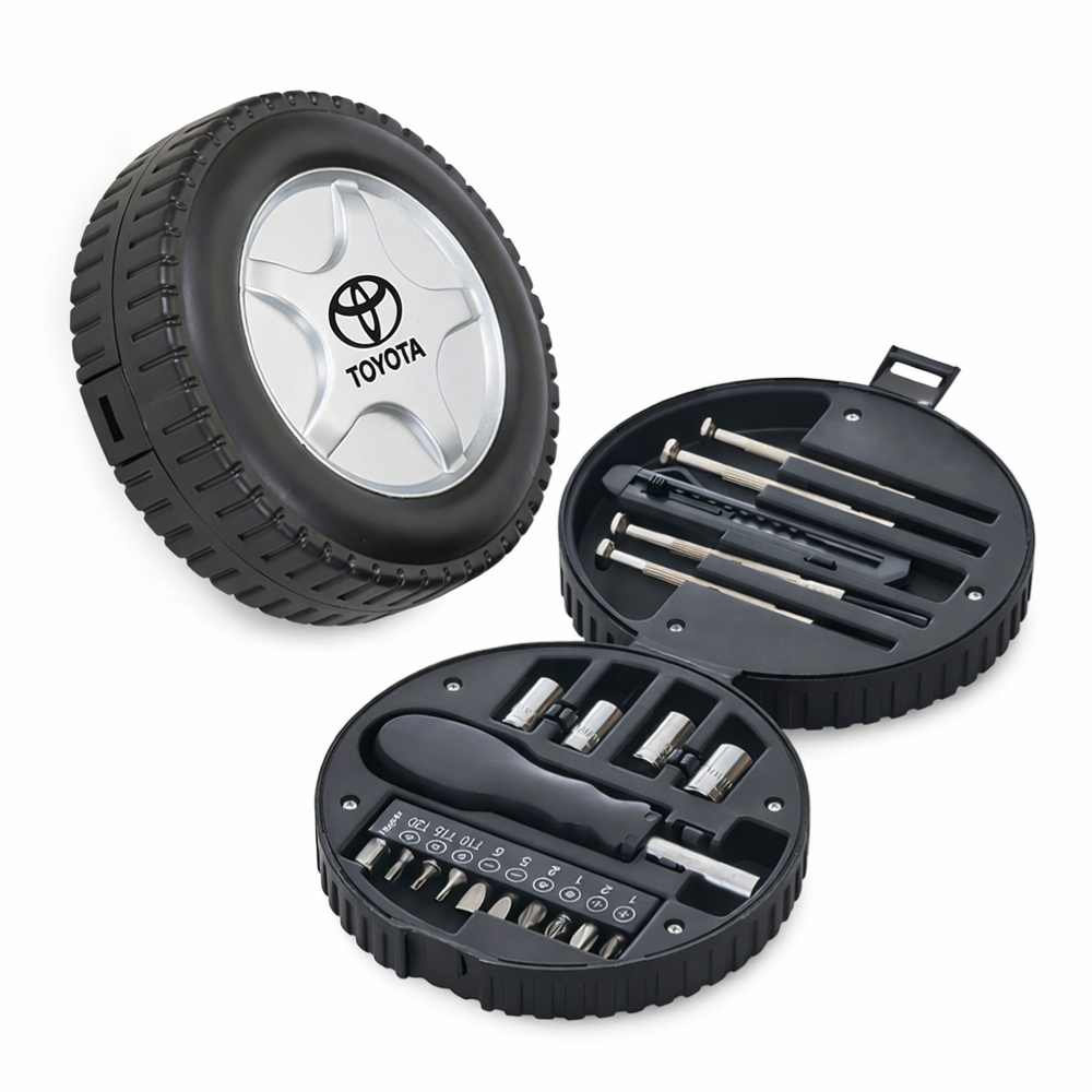 SET DE HERRAMIENTAS TIPO LLANTA
