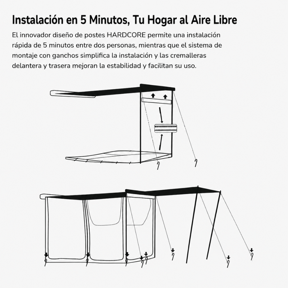 PAREDES CON PISO PARA TOLDO CON LUZ - Vista 7
